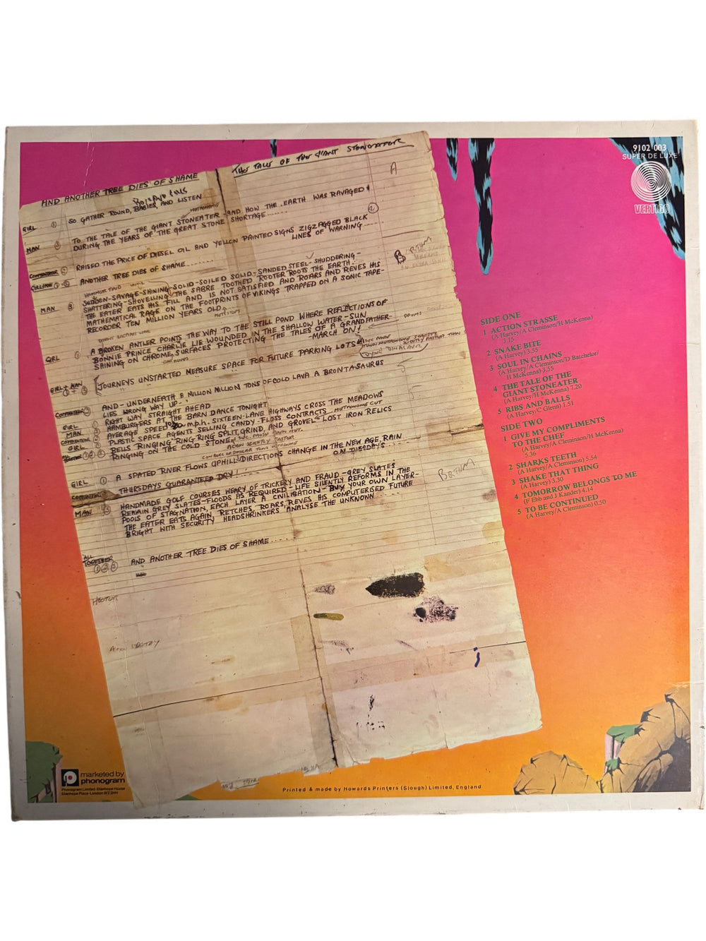 Tomorrow Belongs To Me Album - Good - Think Vintage ltd