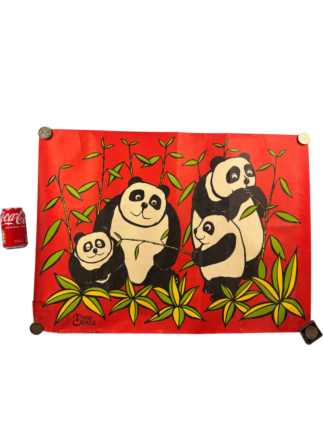 Tony Beale Panda Art Print Colourful Bamboo Scene Gift Decor - Think Vintage