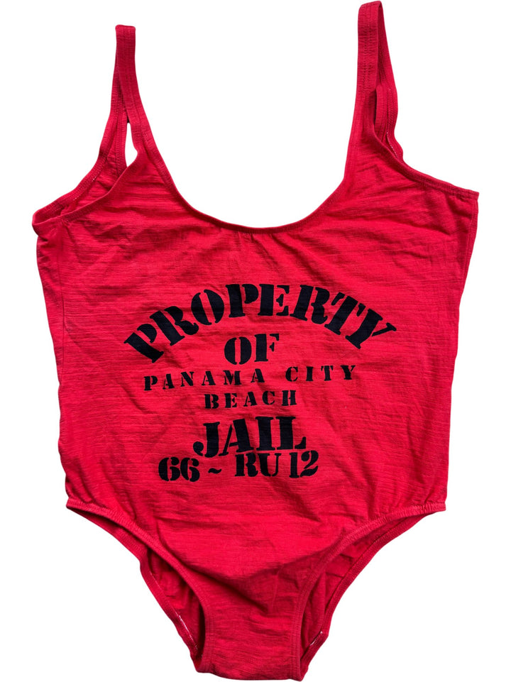 Topshop Panama City Beach Graphic Bodysuit - S/M - Think Vintage ltd