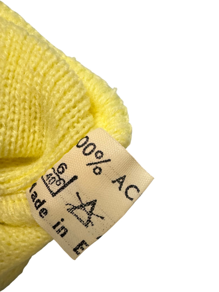 Toscani Yellow Acrylic Sweater - S - Think Vintage Online Ltd