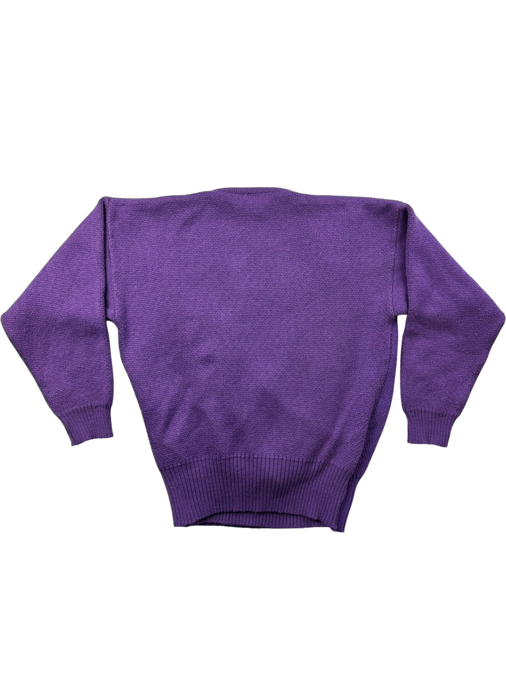 Tour De Force Purple Knit Sweater - L - Think Vintage ltd