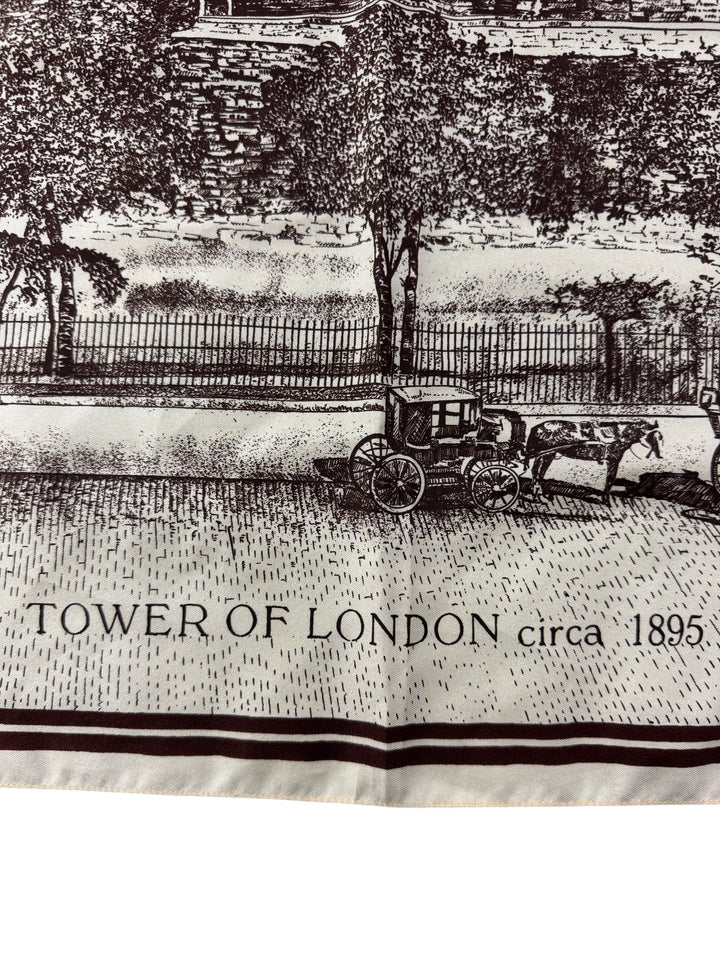 Tower Of London Print Scarf - Think Vintage