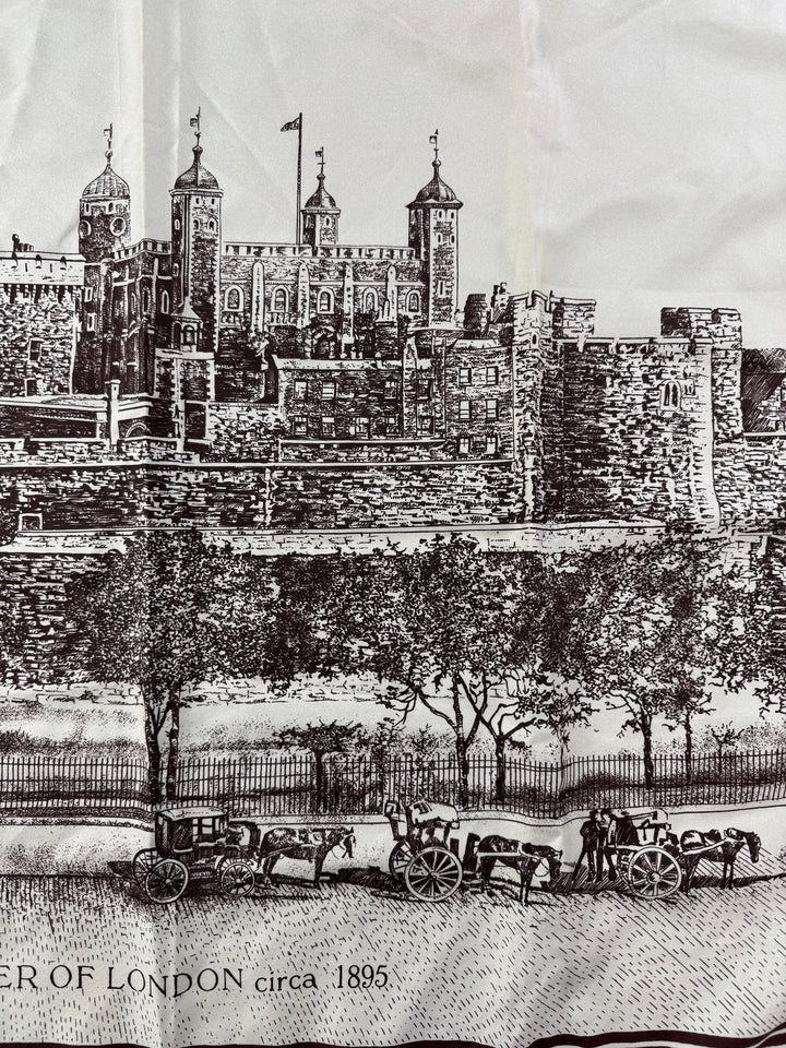 Tower Of London Print Scarf - Think Vintage