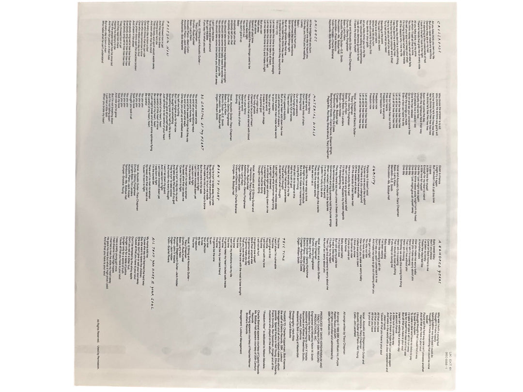 Tracy Chapman Crossroads Vinyl Record - Think Vintage Online Ltd