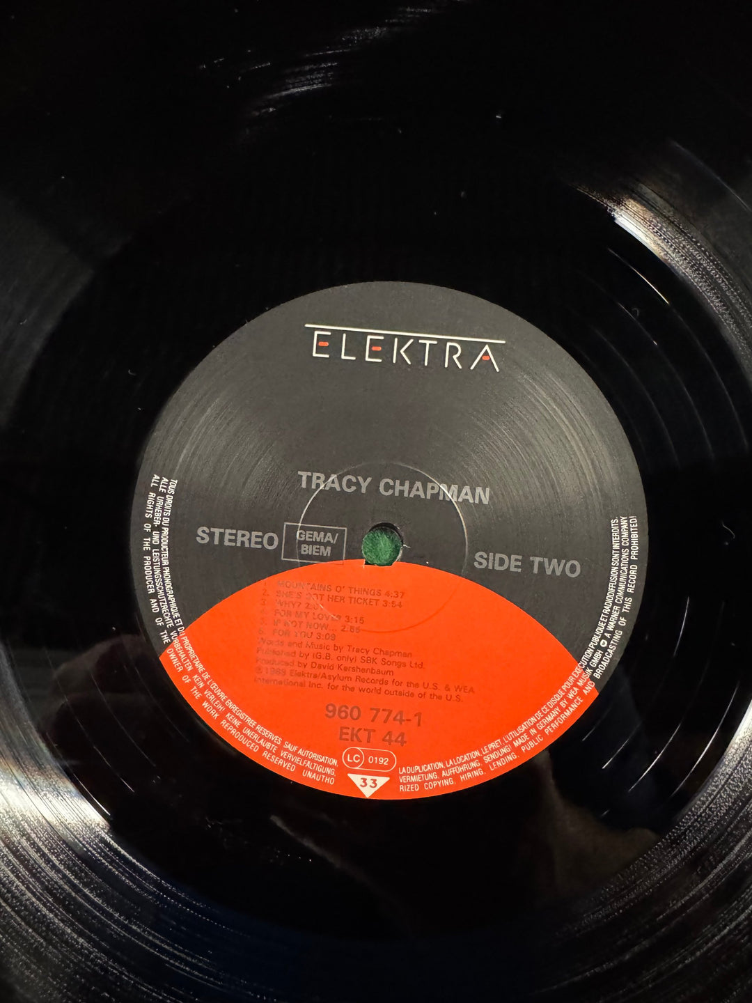 Tracy Chapman Self-Titled Vinyl Album - Think Vintage ltd