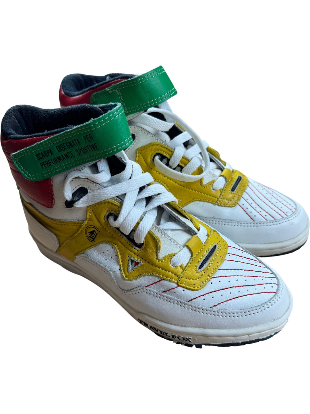 Travel Fox High-Top Multicolor Sneakers - Size 7 - Think Vintage ltd