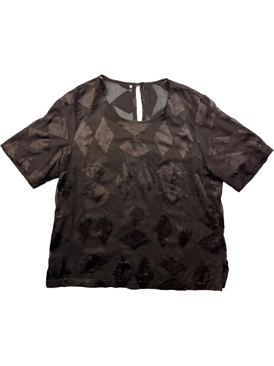 Travelling Light Black Short Sleeved Blouse - M/L