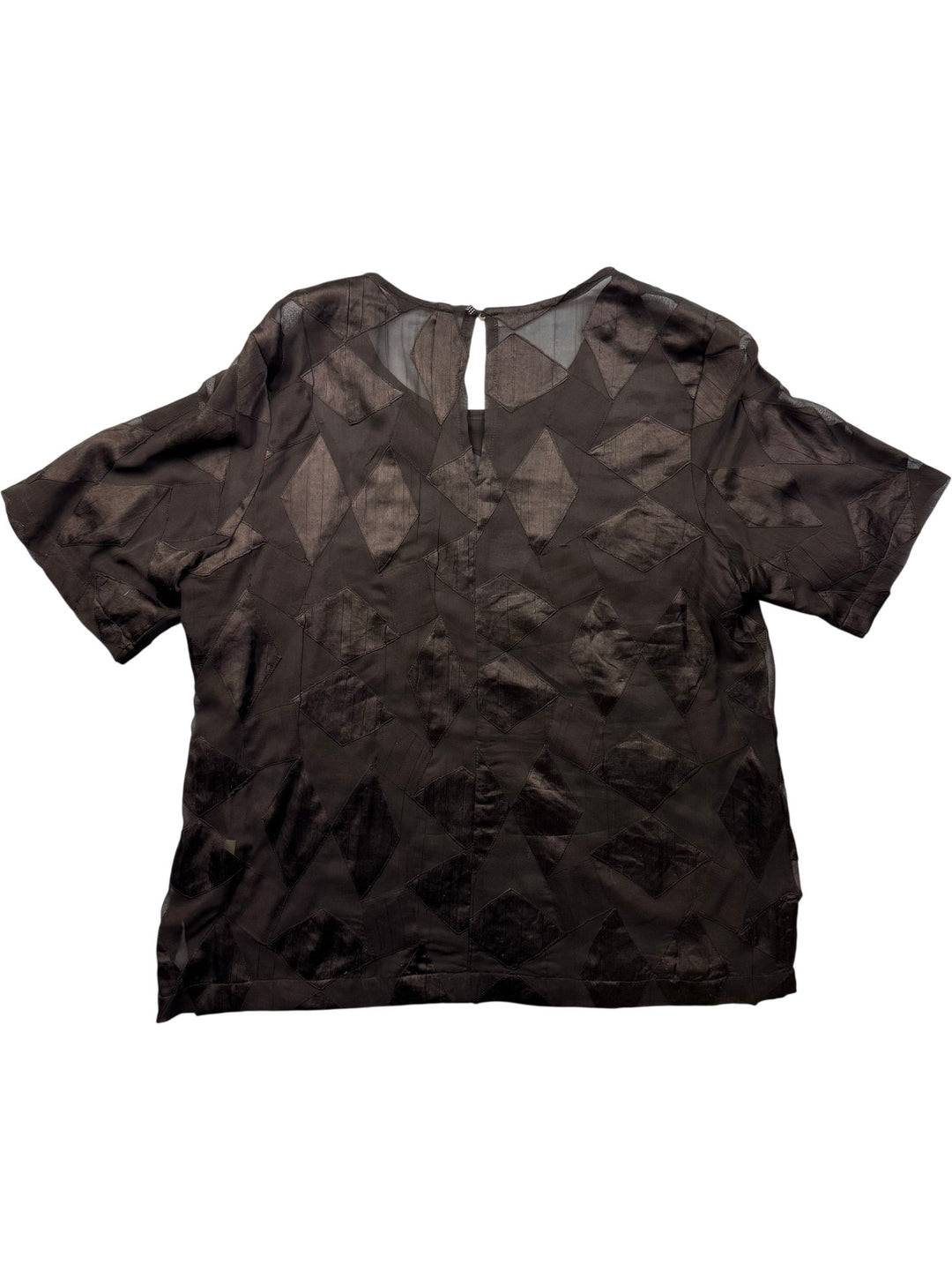 Travelling Light Black Short Sleeved Blouse - M/L