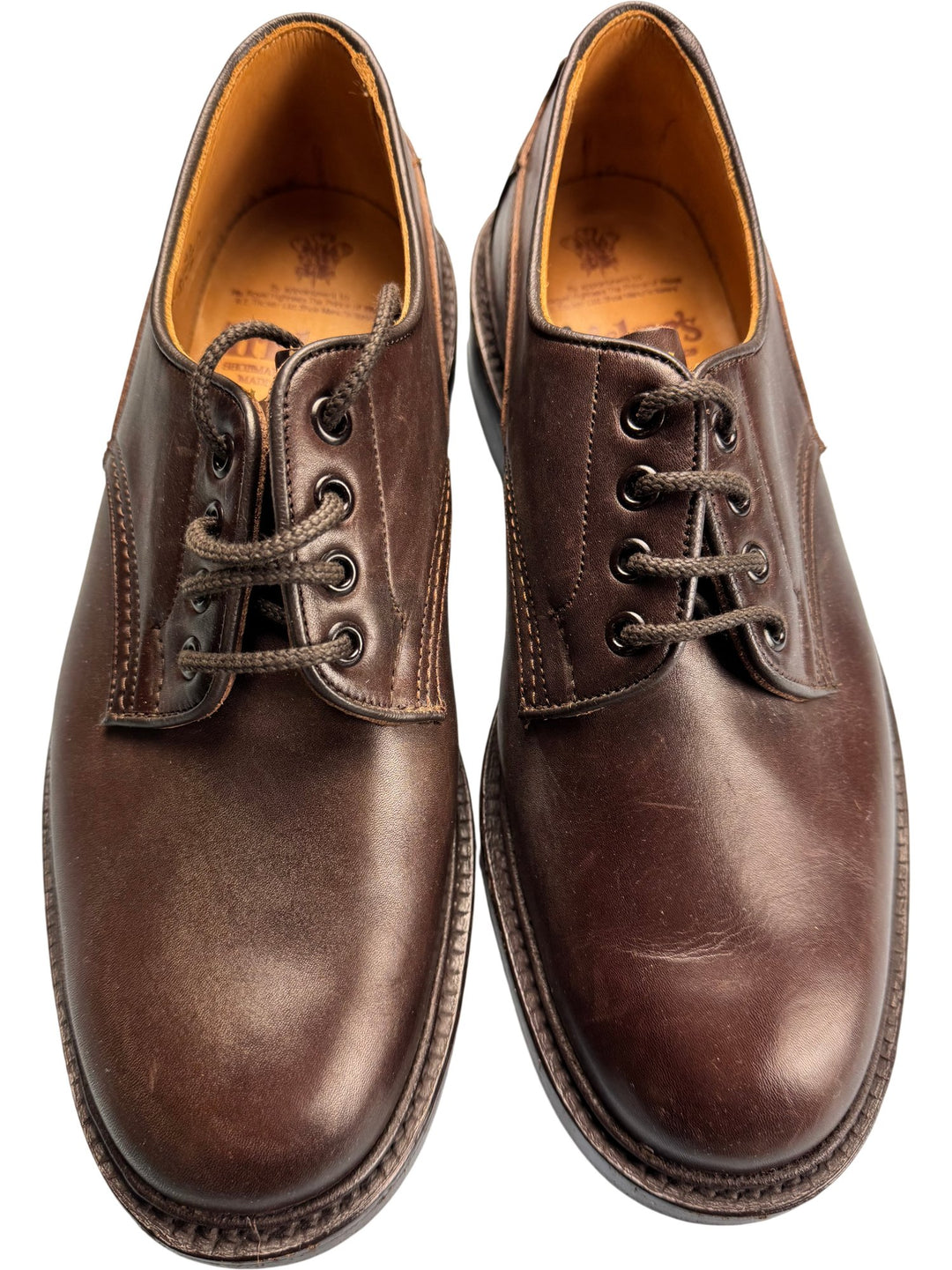 Tricker's Brown Leather Derby Shoes - 12.5
