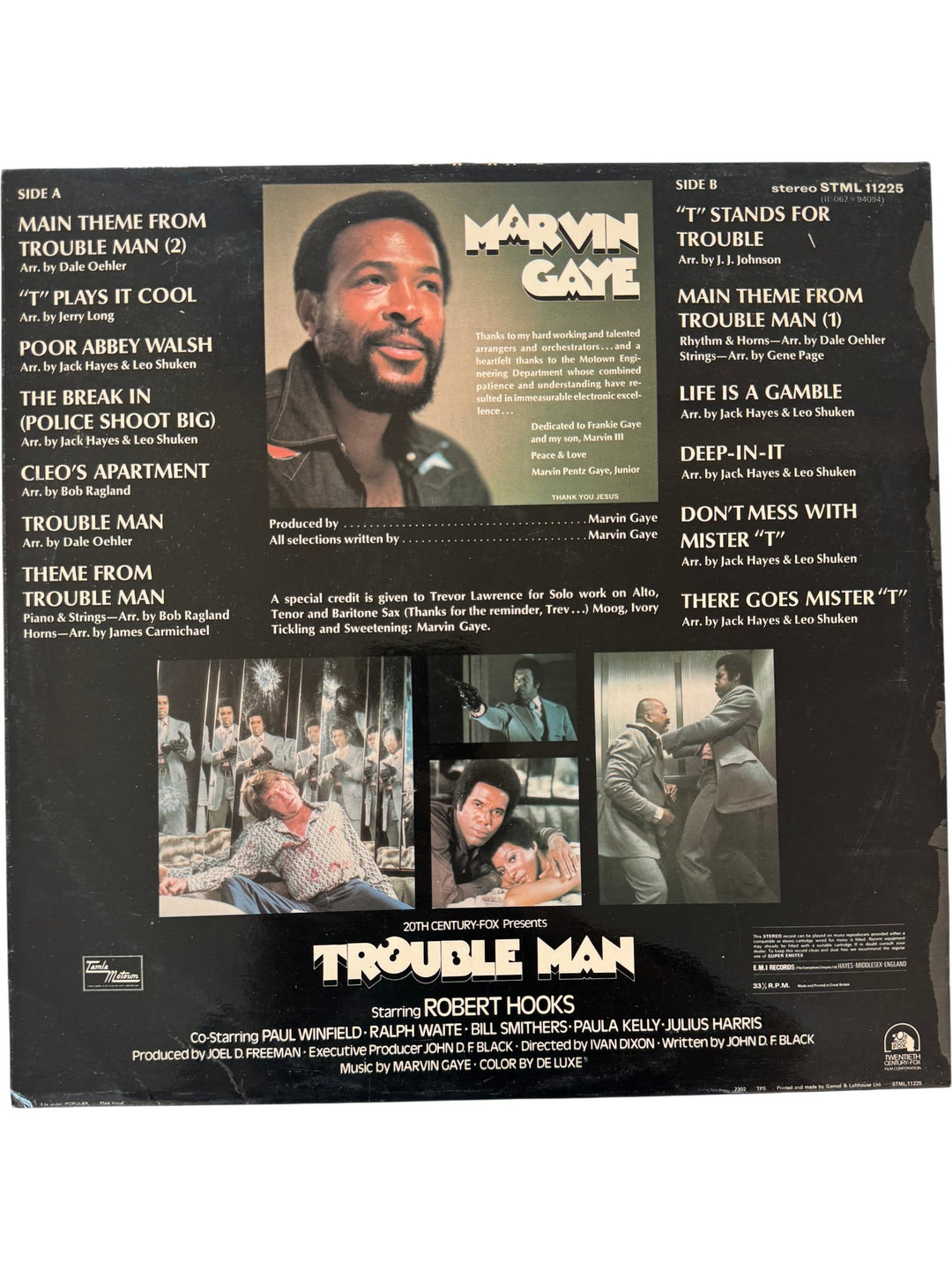 Trouble Man Soundtrack Vinyl Record - Very Good - Think Vintage ltd
