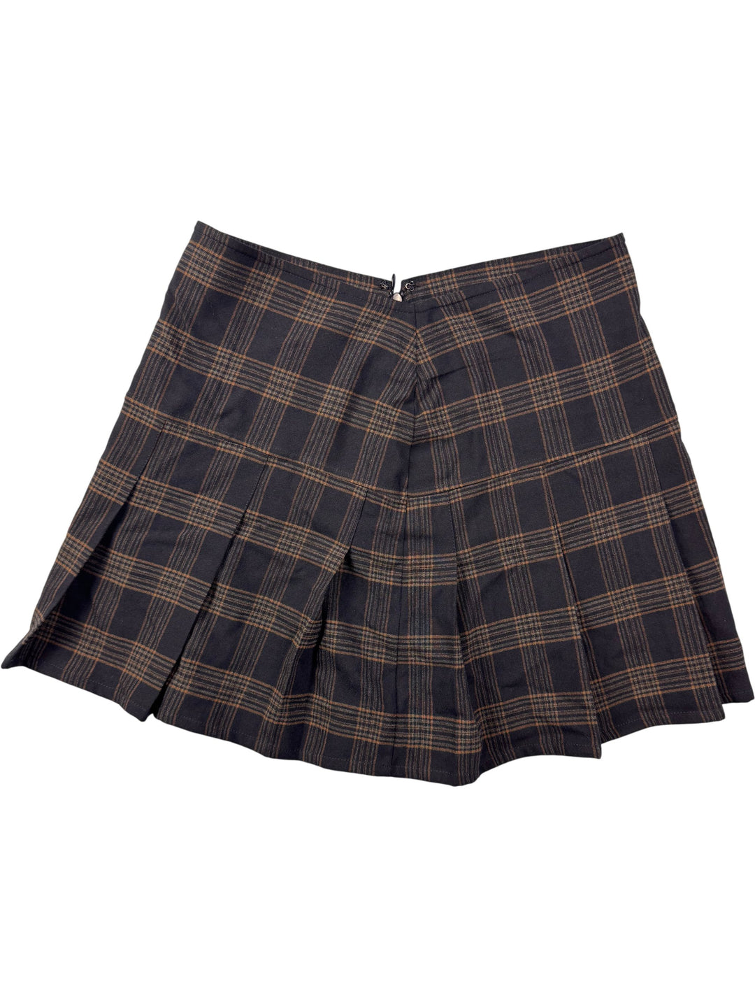 Tweed Plaid Mini Skirt - M - Think Vintage