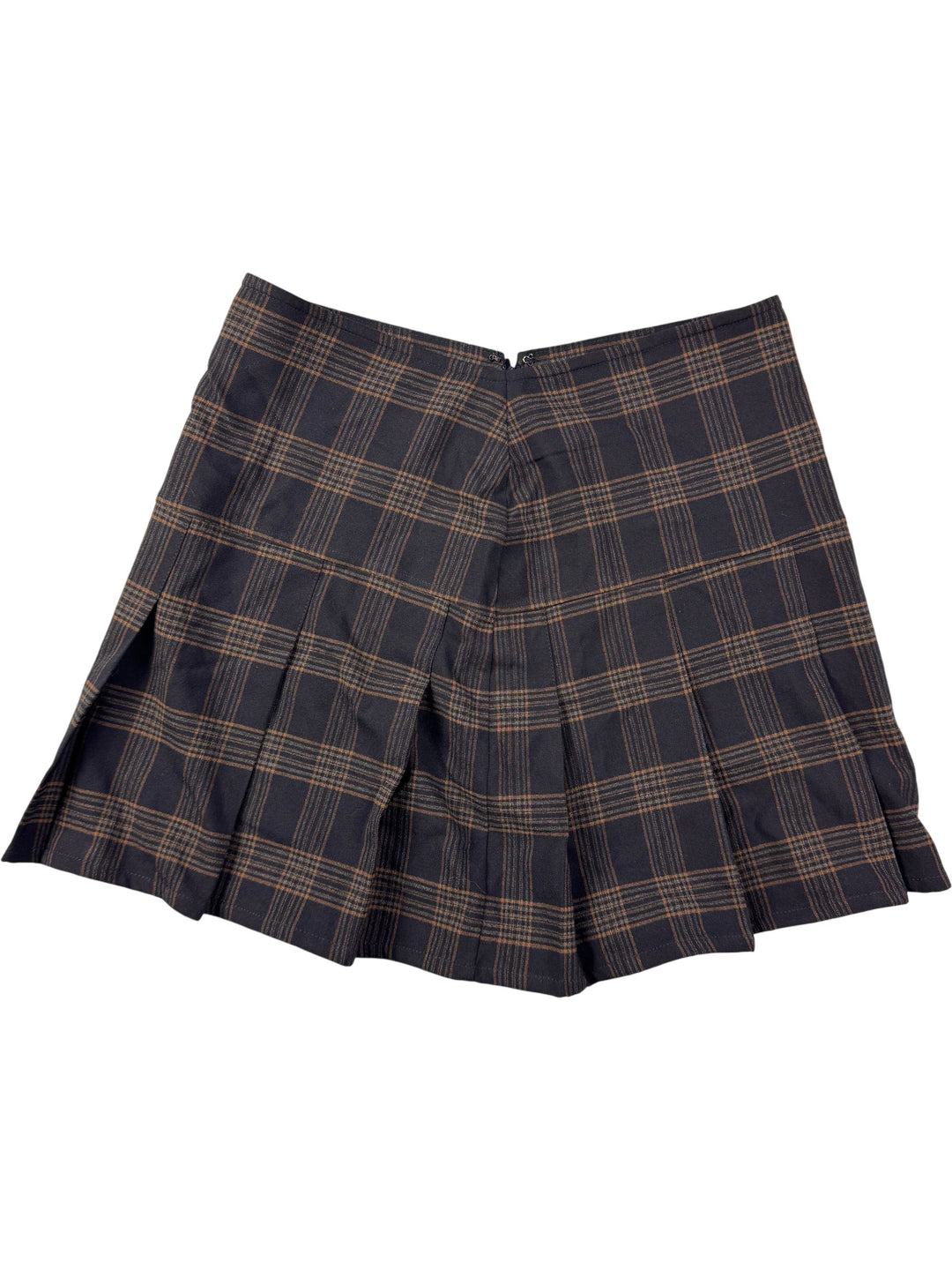 Tweed Plaid Mini Skirt - M - Think Vintage