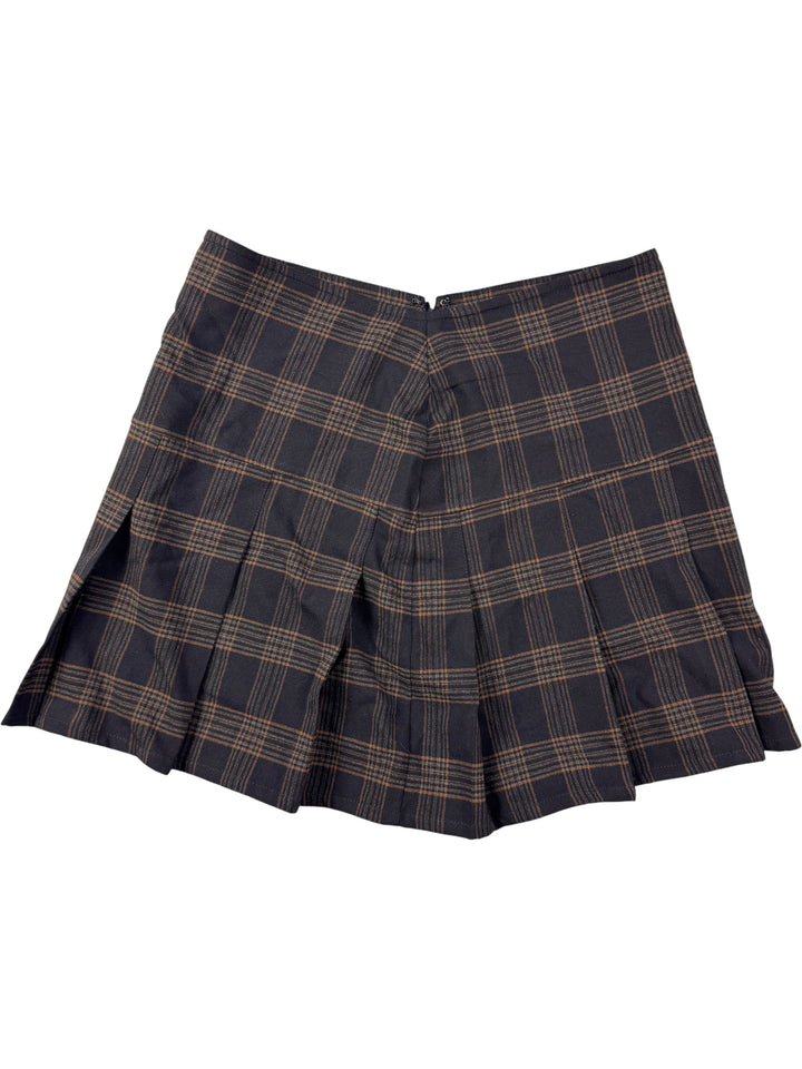 Tweed Plaid Mini Skirt - M - Think Vintage Online Ltd