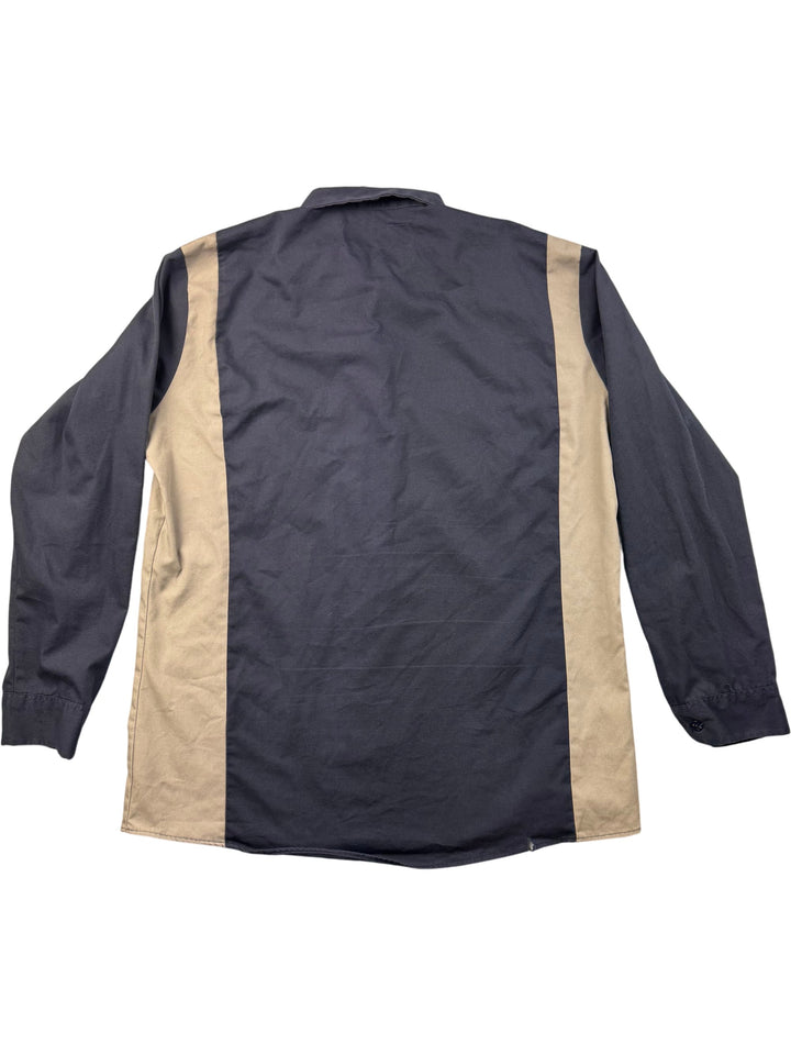Two-Tone Long Sleeve Workwear Shirt - XL - Think Vintage Online Ltd