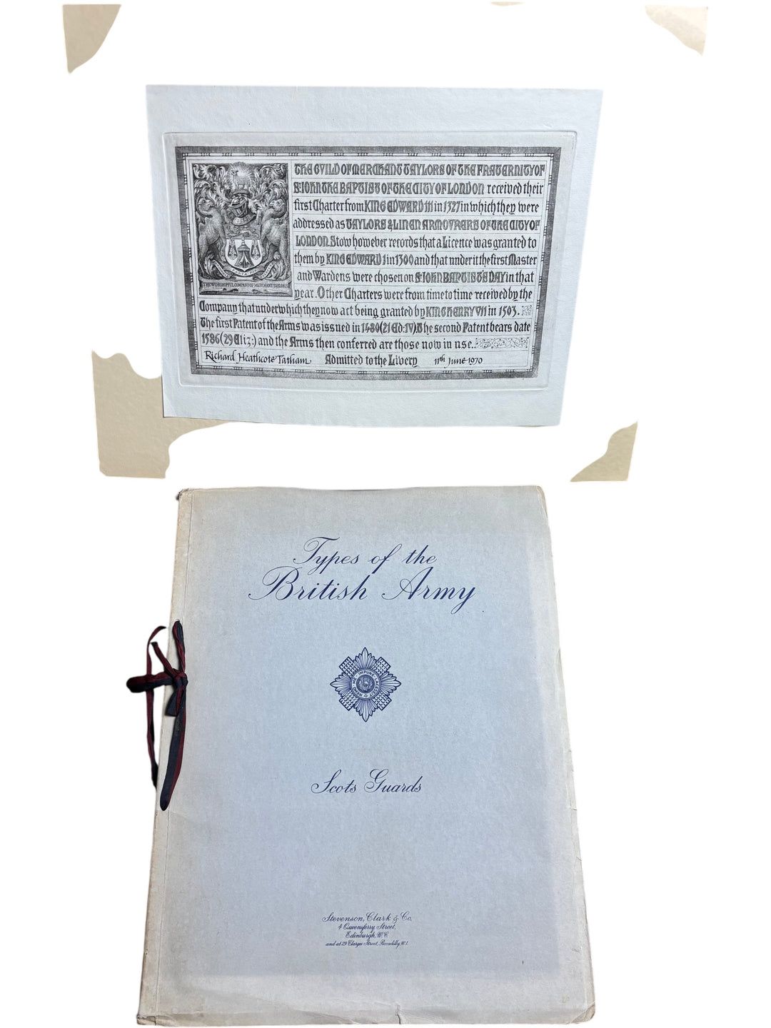 Types Of The British Army Scots Guards Prints Stevenson Clark - Think Vintage