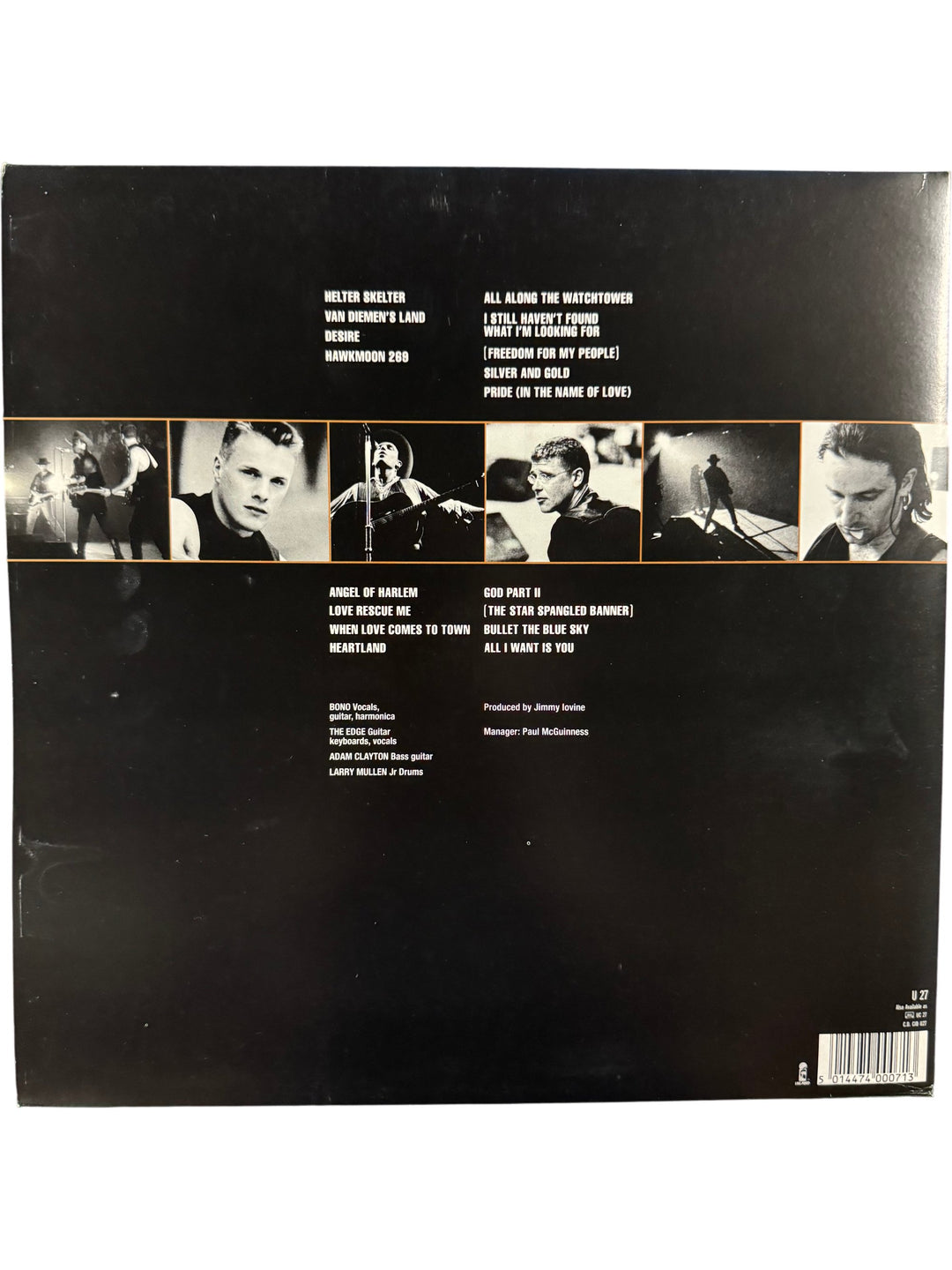 U2 Rattle And Hum Vinyl Album - Think Vintage