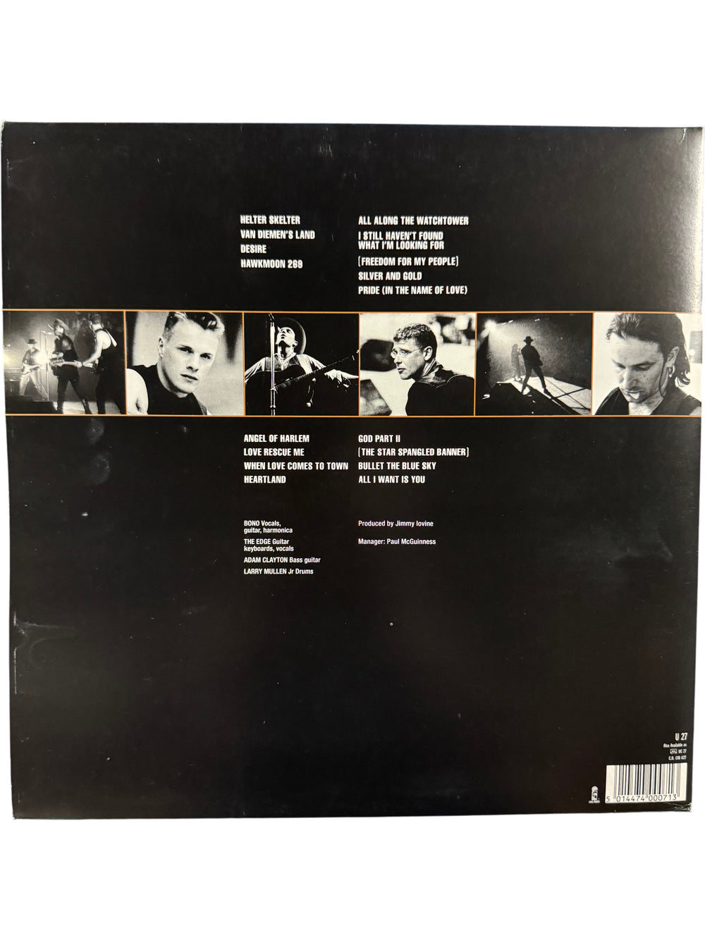 U2 Rattle And Hum Vinyl Album - Think Vintage ltd