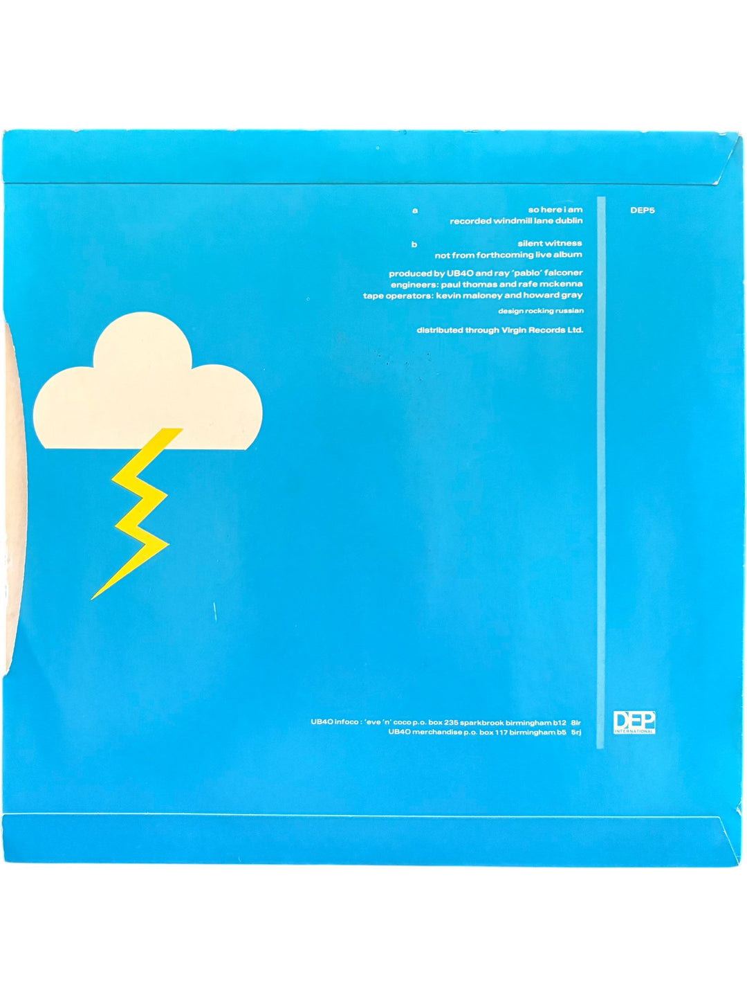 UB40 So Here I Am Vinyl - Good - Think Vintage ltd