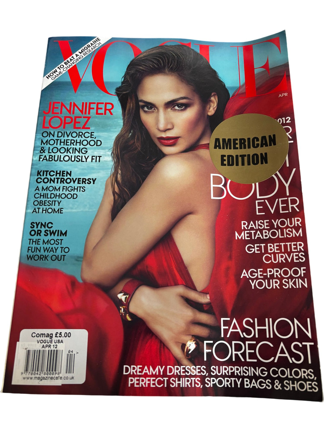 US Vogue Magazine April 2012 Jennifer Lopez Issue - Think Vintage ltd