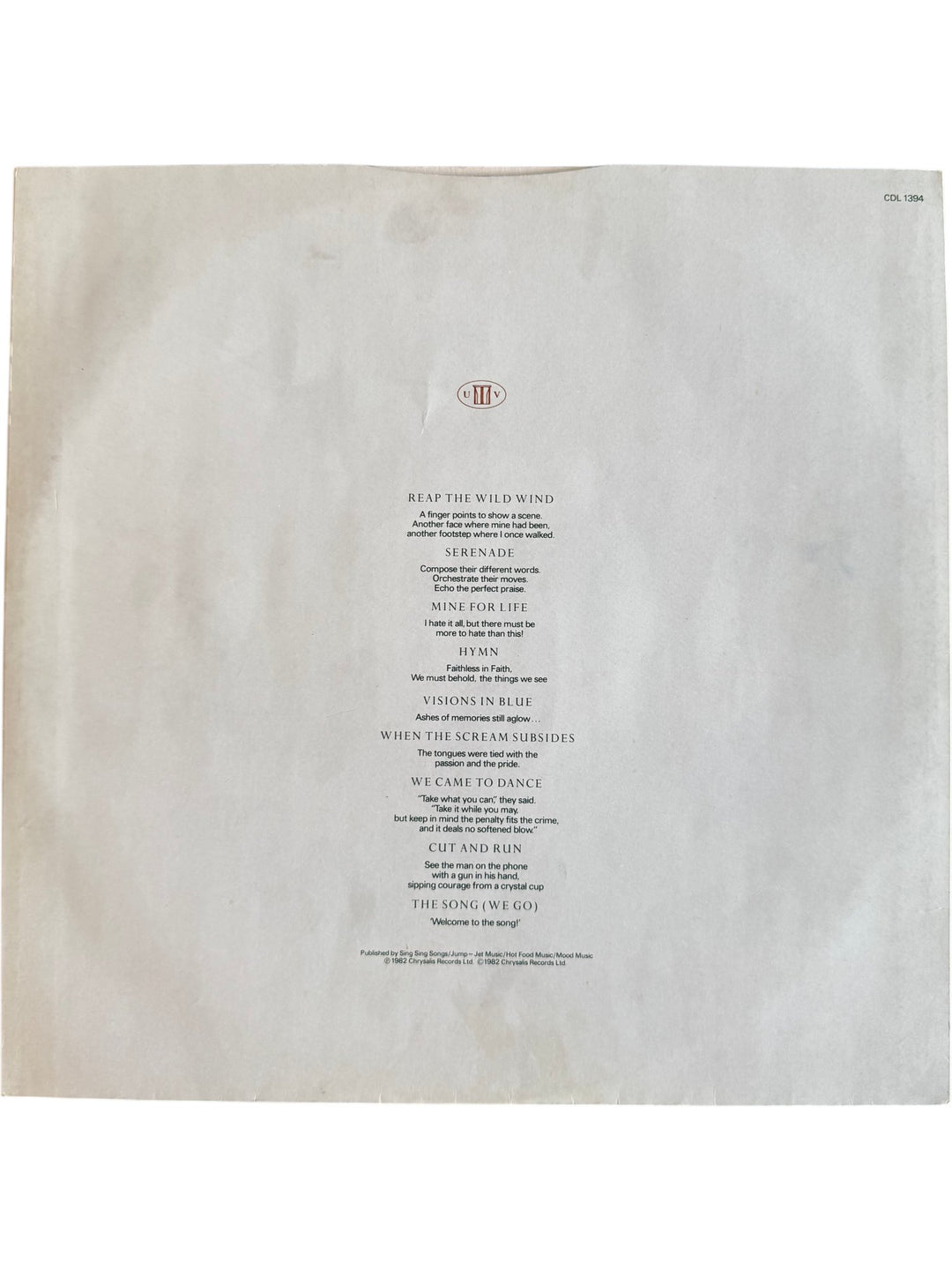 Ultravox Quartet Vinyl Record - Fair - Think Vintage ltd