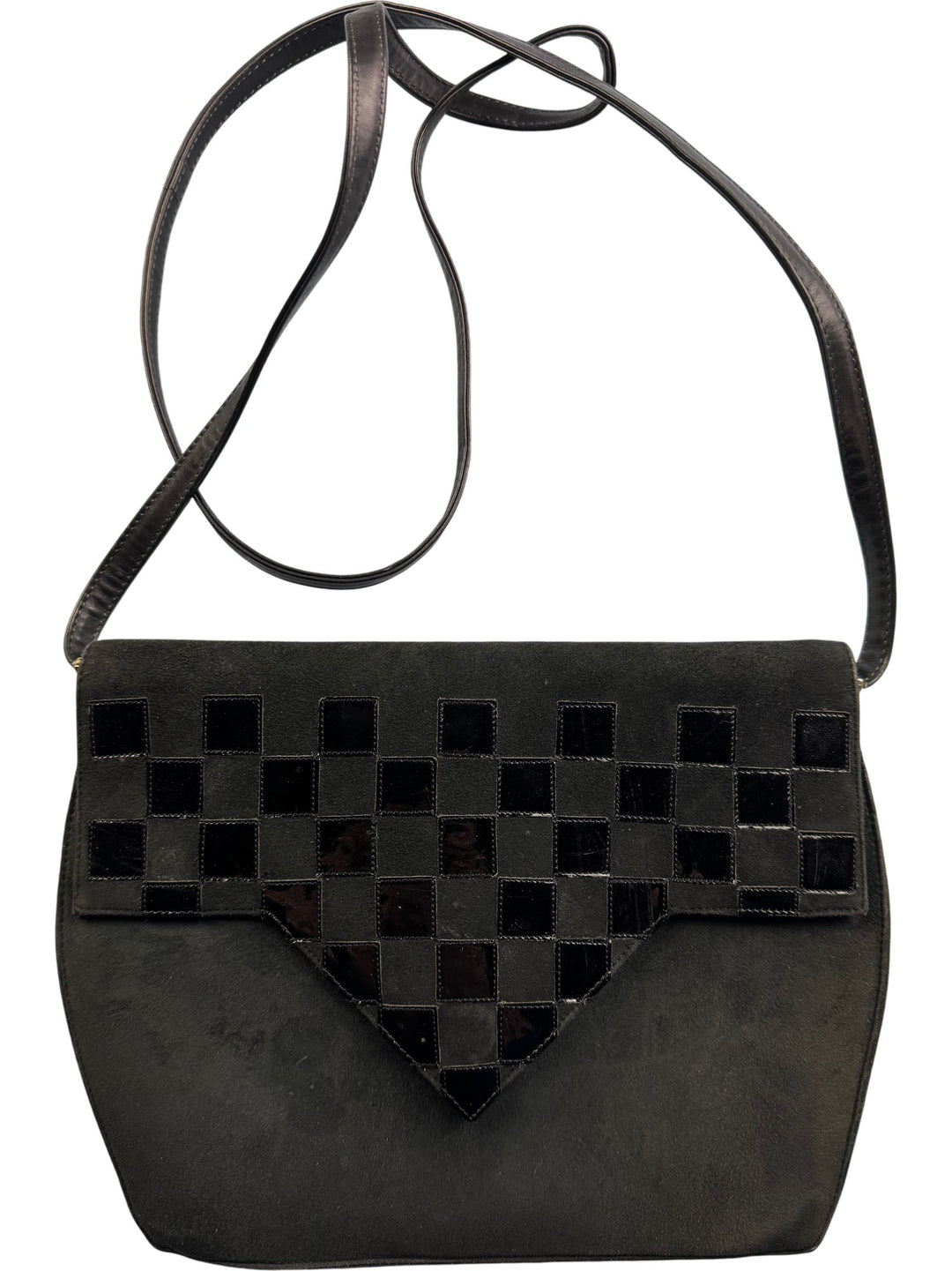 Valbrenta Italian Black Shoulder Bag - Think Vintage ltd