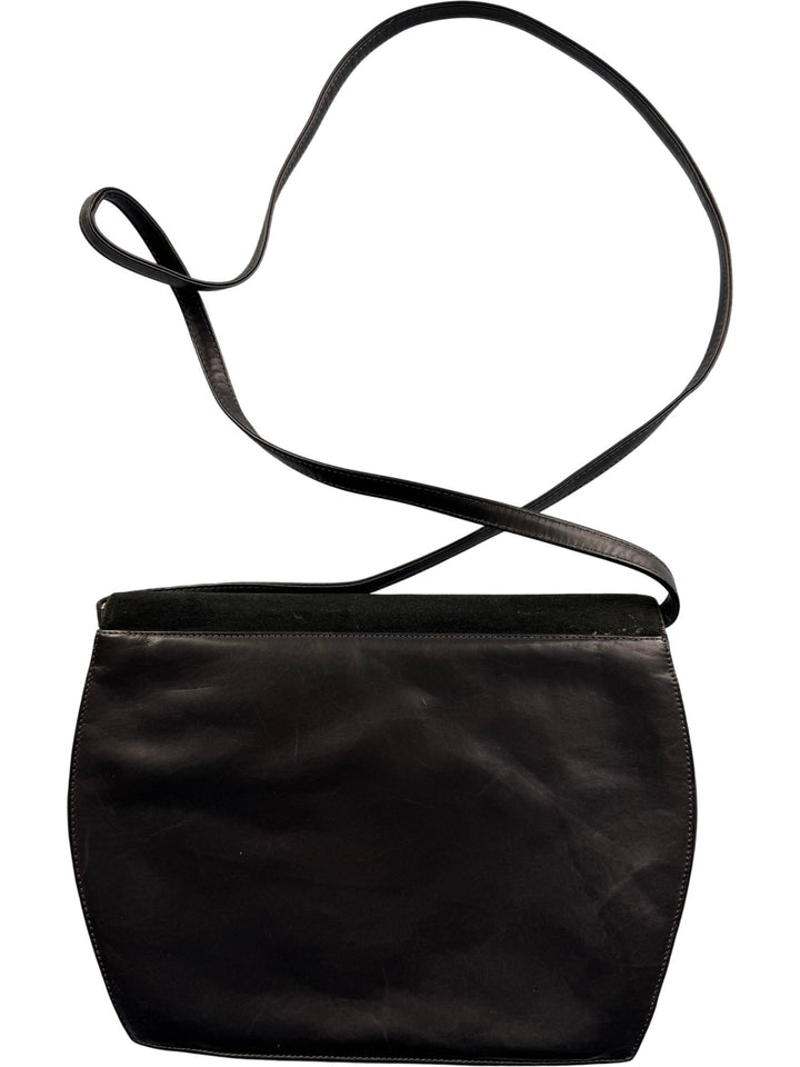 Valbrenta Italian Black Shoulder Bag - Think Vintage ltd