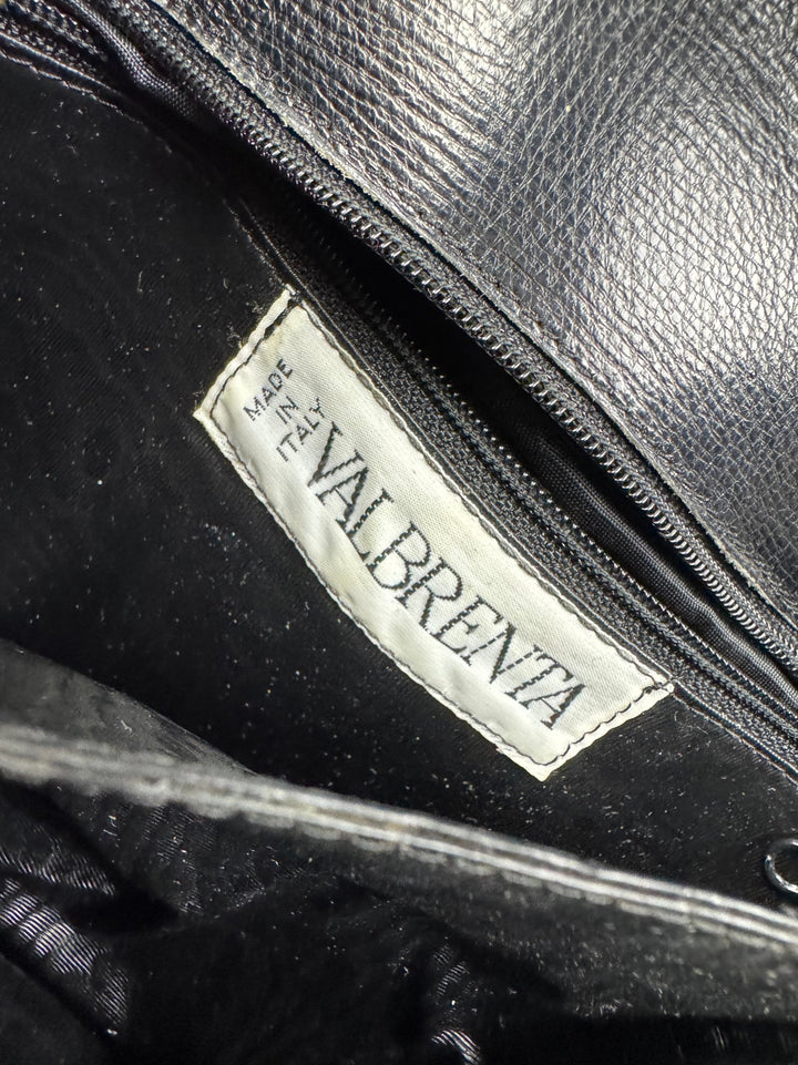 Valbrenta Italian Black Shoulder Bag - Think Vintage ltd