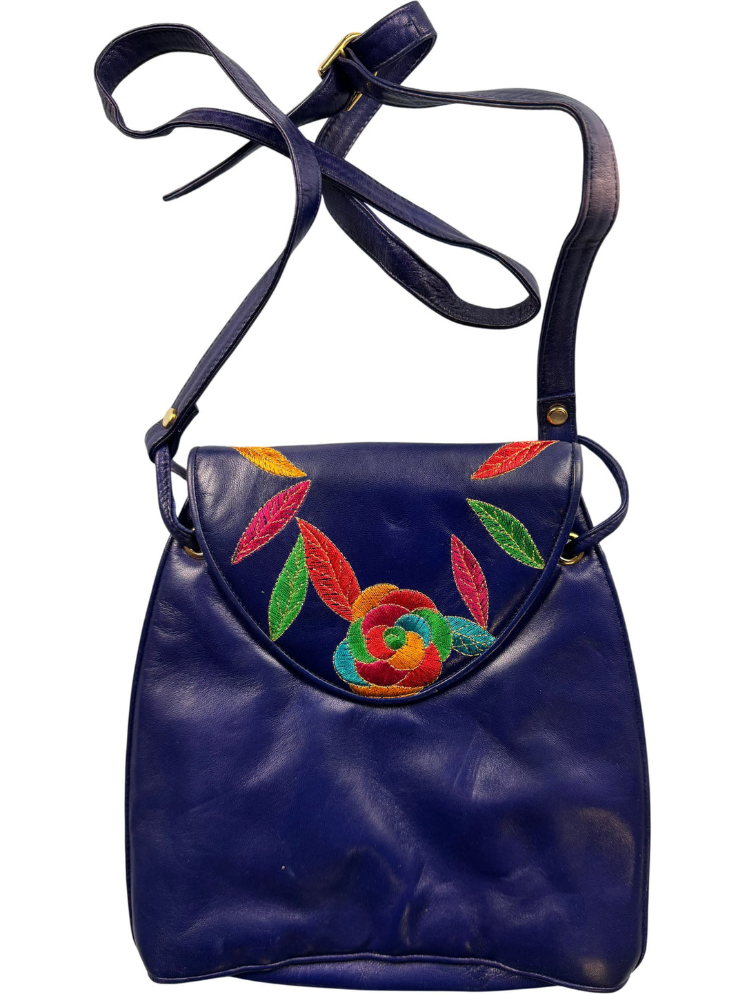 Valbrenta Italian Leather Crossbody Bag - Think Vintage ltd