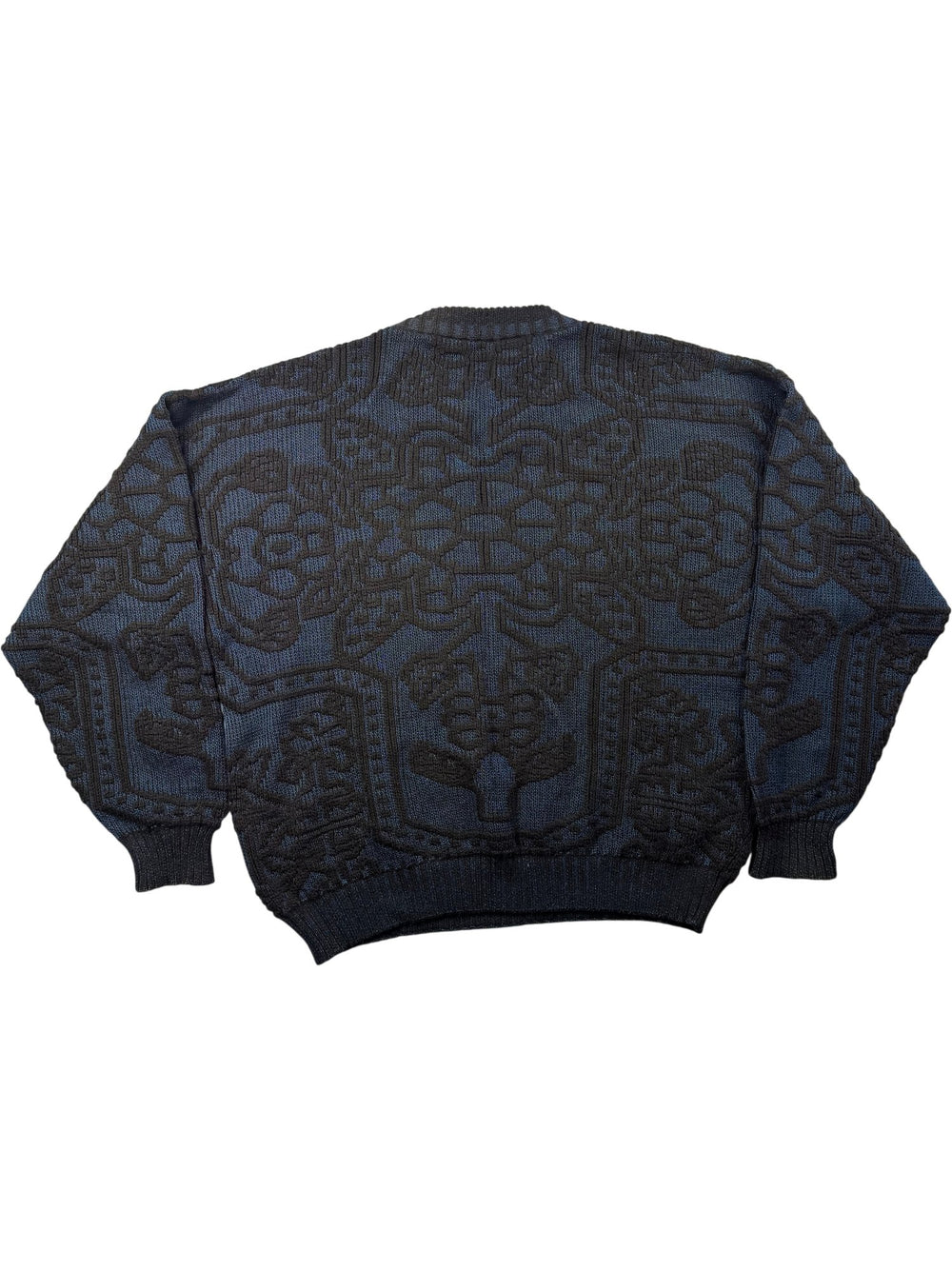 Valentino Black Patterned Knit Jumper - Think Vintage Online Ltd