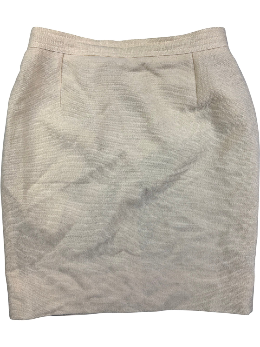 Valentino Cream Wool Blend Pencil Skirt - XS - Think Vintage Online Ltd