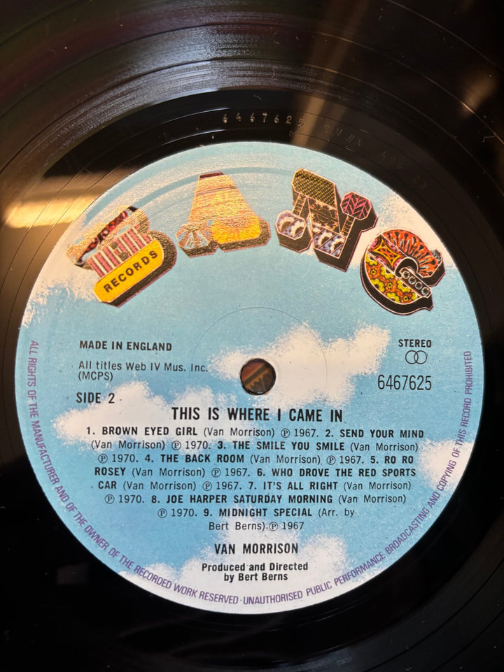 Van Morrison 'This Is Where I Came In' LP - Good - Think Vintage ltd