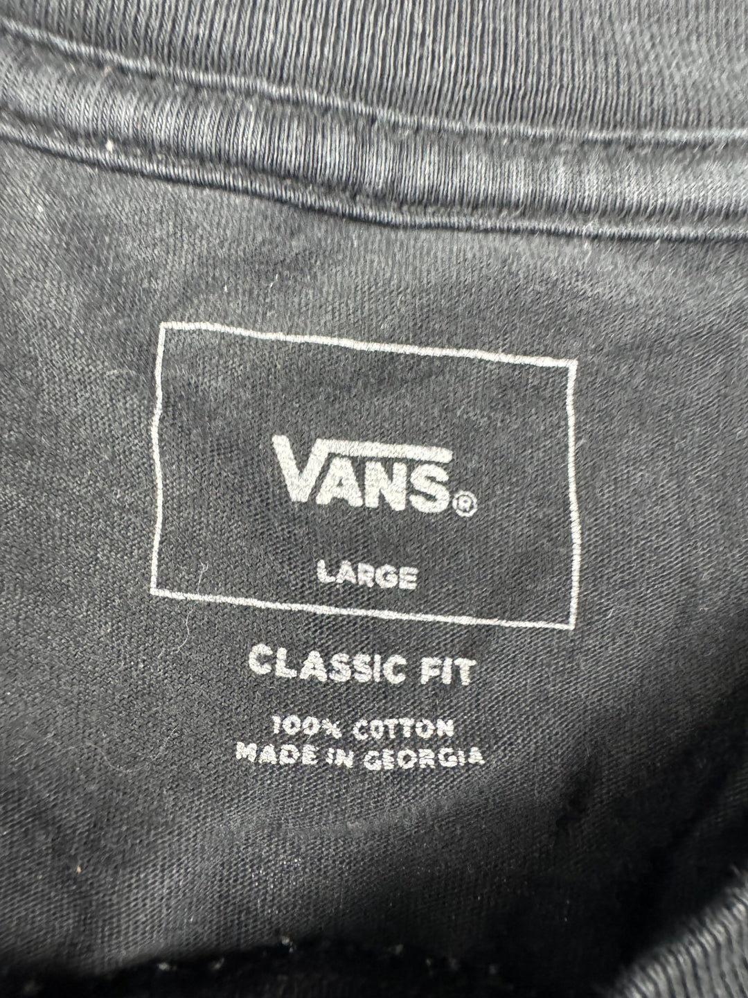 Vans Black Graphic T-Shirt - L - Think Vintage