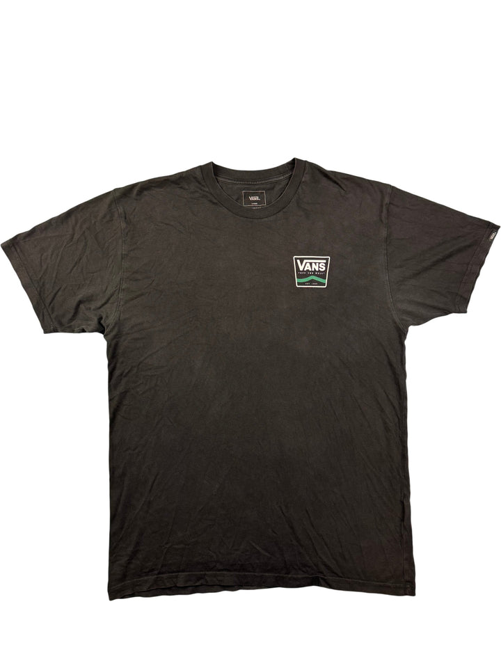 Vans Black Graphic T-Shirt - L - Think Vintage Online Ltd