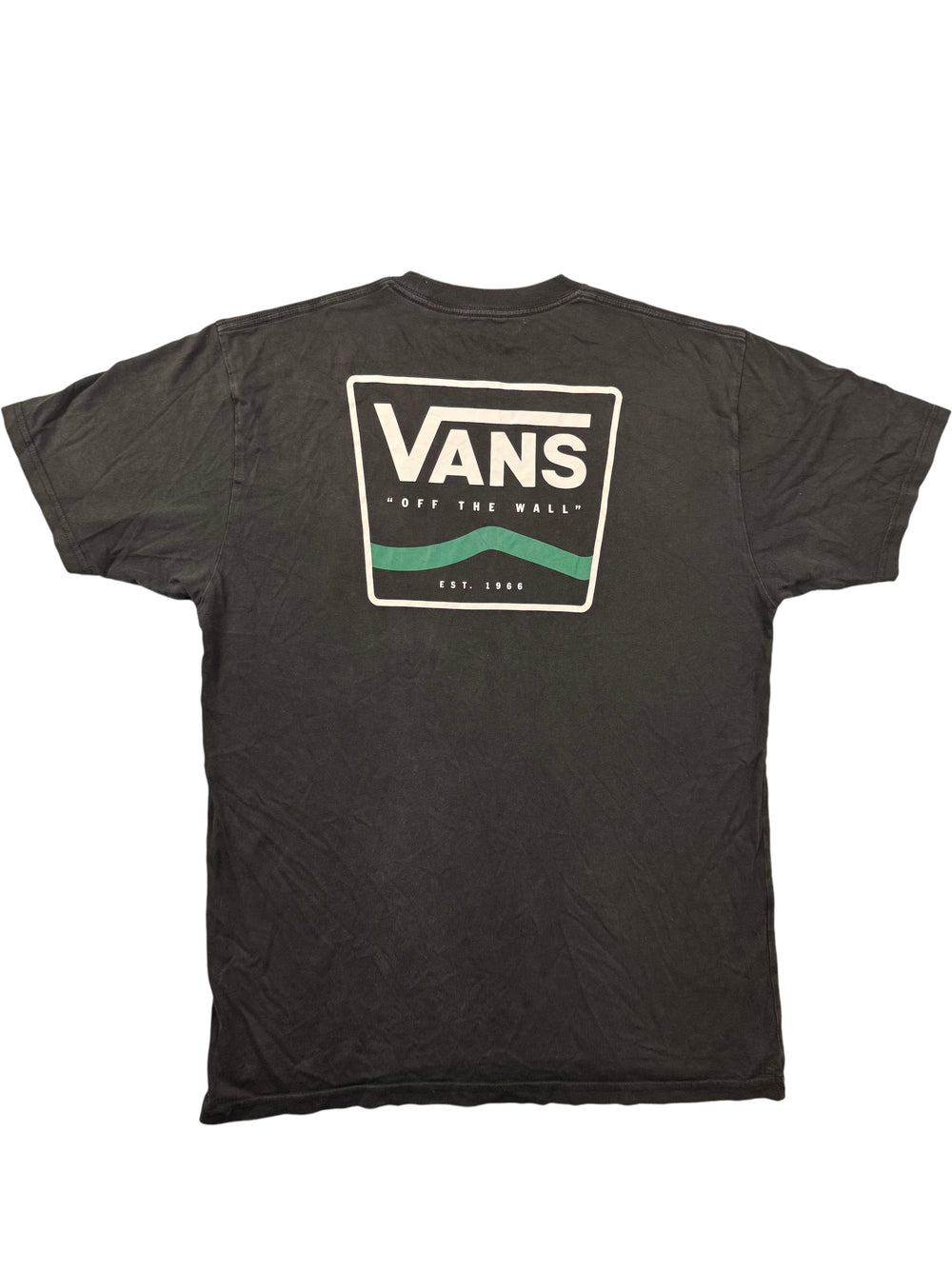 Vans Black Graphic T-Shirt - L - Think Vintage Online Ltd