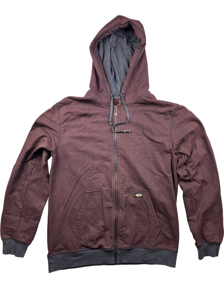 Vans Burgundy Zip-Up Hoodie - XL - Think Vintage ltd