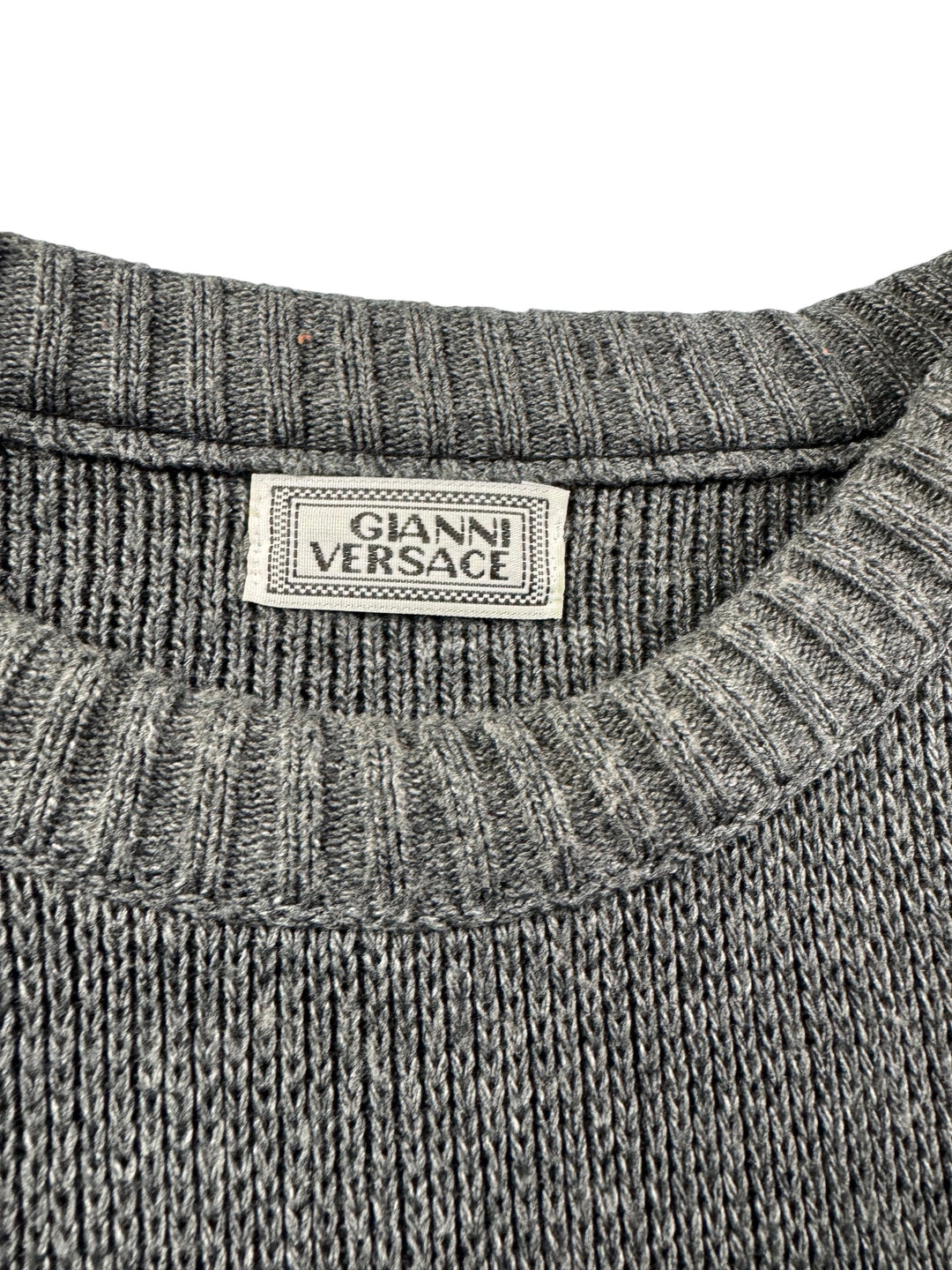 Versace Grey Long Sleeve Sweater - L - Think Vintage