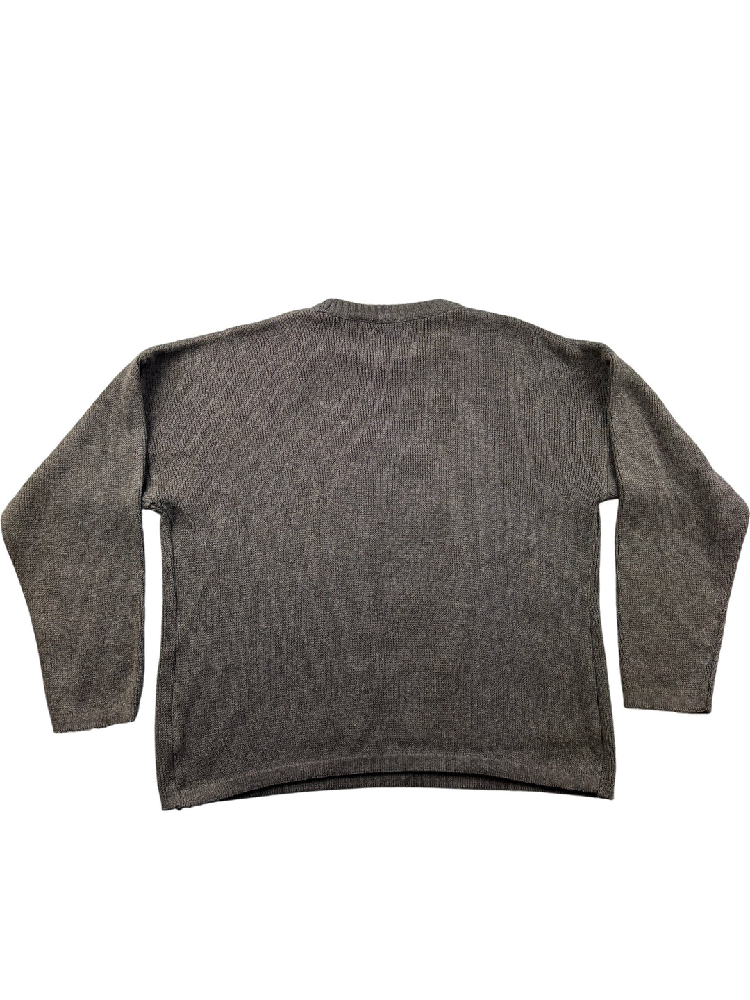 Versace Grey Long Sleeve Sweater - L - Think Vintage Online Ltd