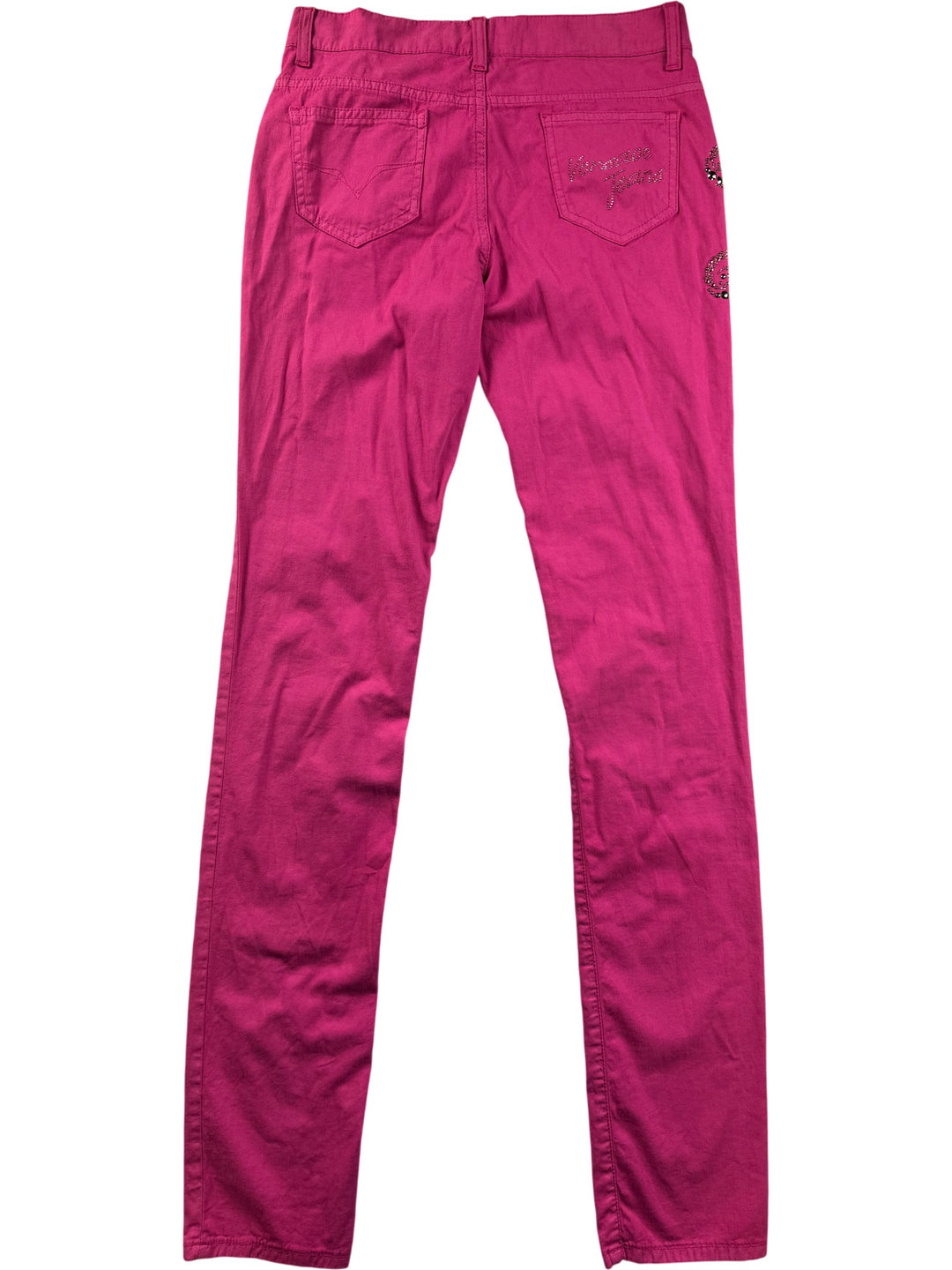 Versace Pink Embellished Jeans - W29 L34 - Think Vintage Online Ltd
