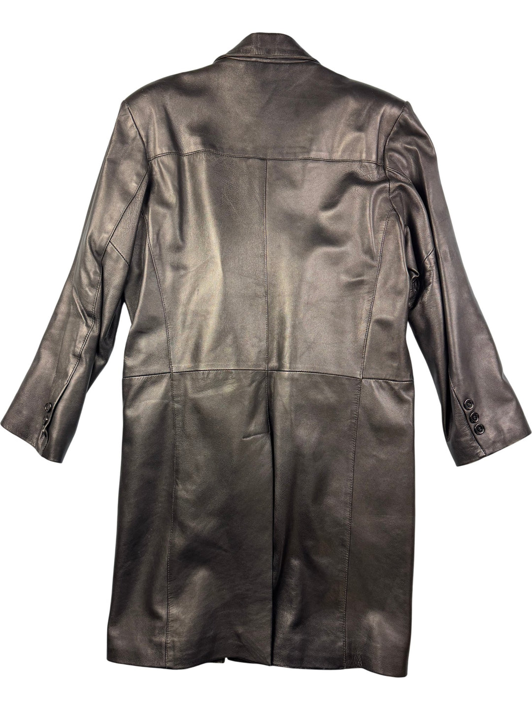 Versses London Leather Trench Coat - XL - Think Vintage ltd