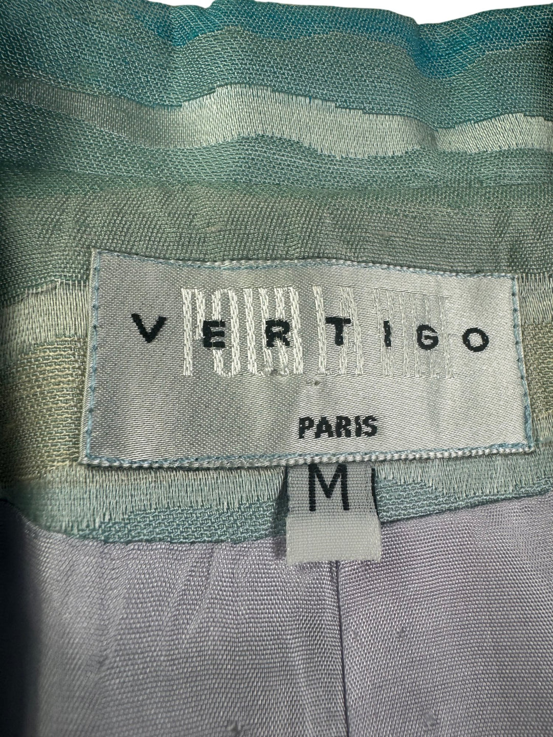 Vertigo Paris Blue Striped Jacket - M - Think Vintage ltd