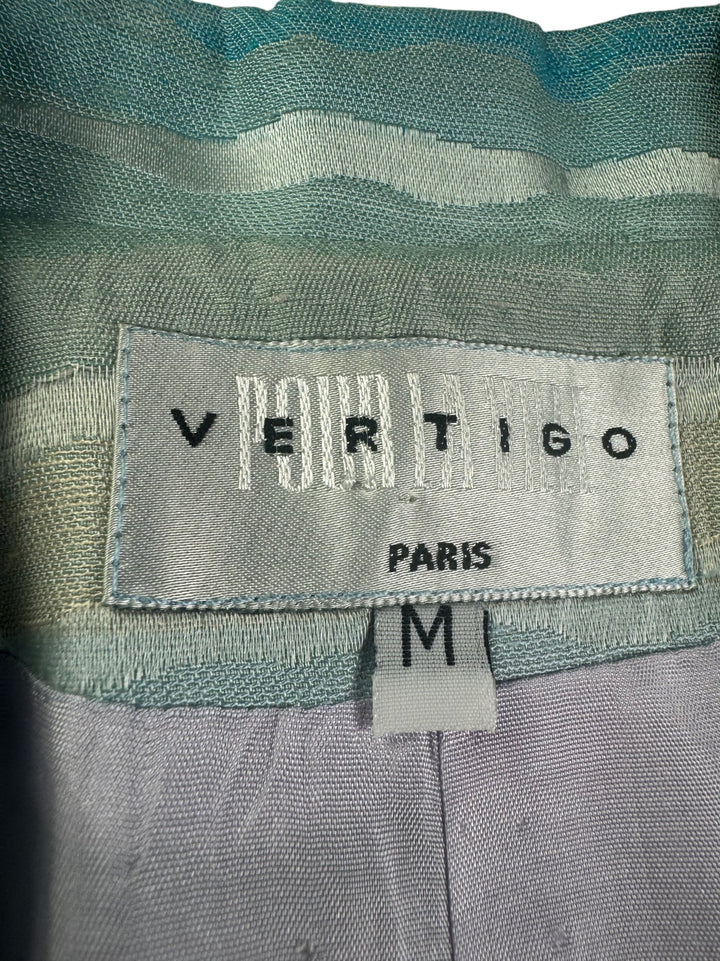 Vertigo Paris Blue Striped Jacket - M - Think Vintage ltd
