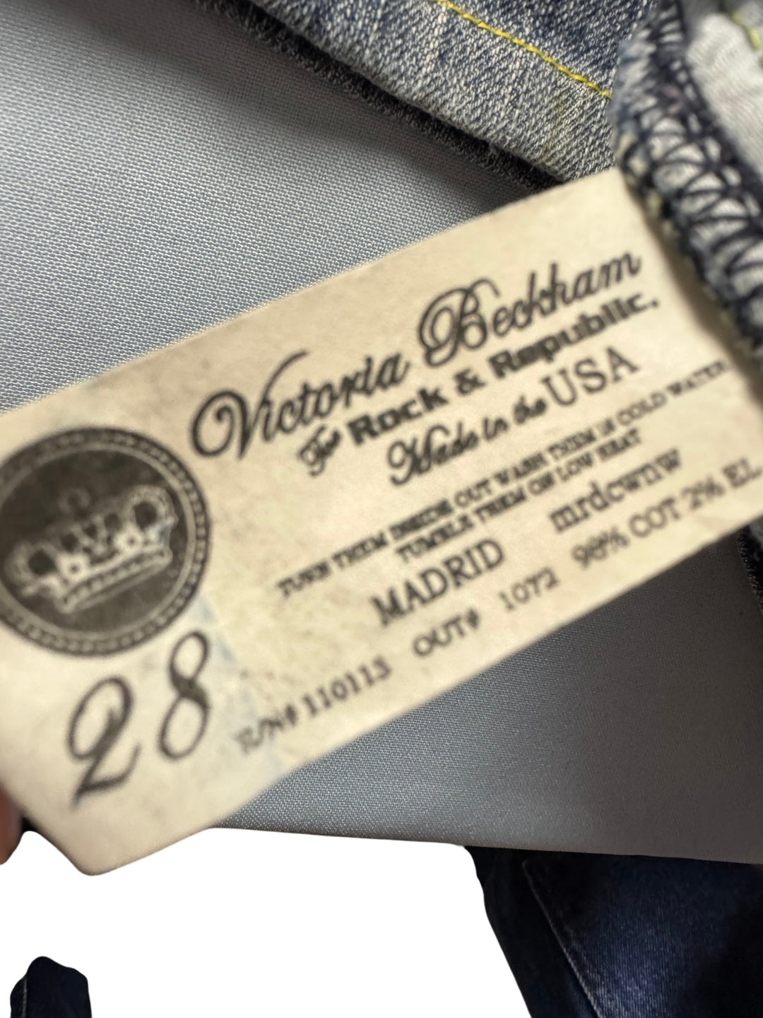 Victoria Beckham Rock & Republic Denim Jeans - W28 L29 - Think Vintage Online Ltd