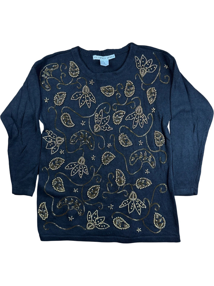 Victoria Jones Beaded Sweater - XL