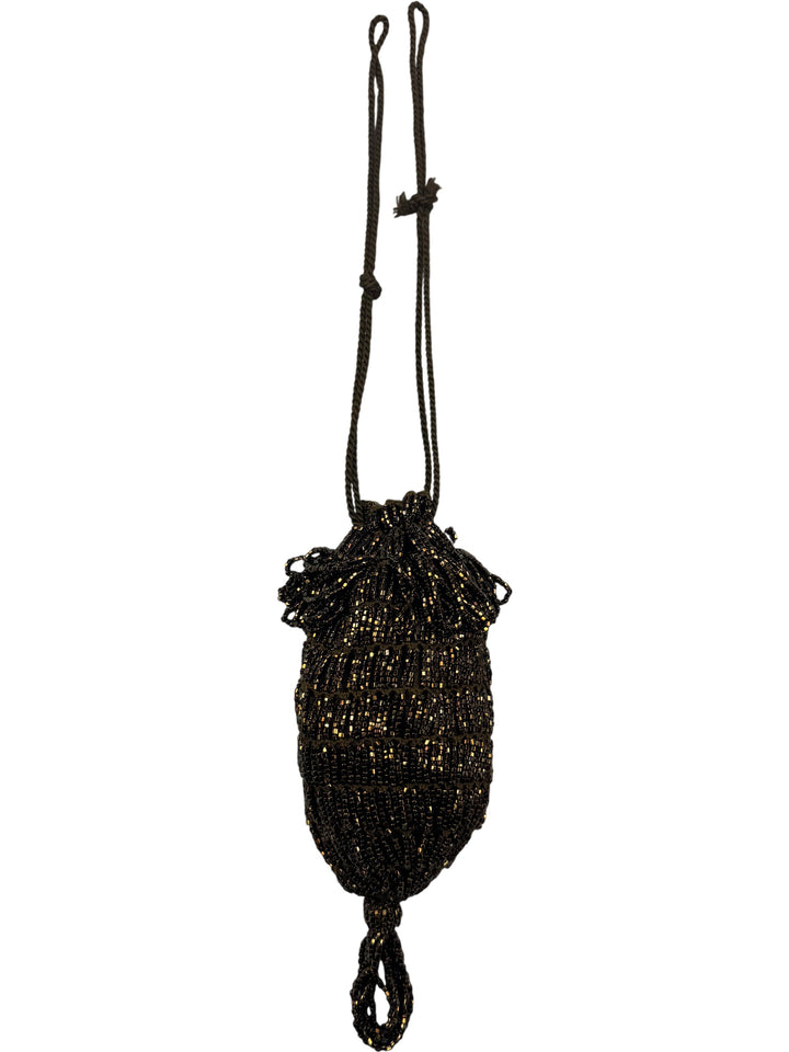Victorian Beaded Drawstring Misers Purse - Think Vintage