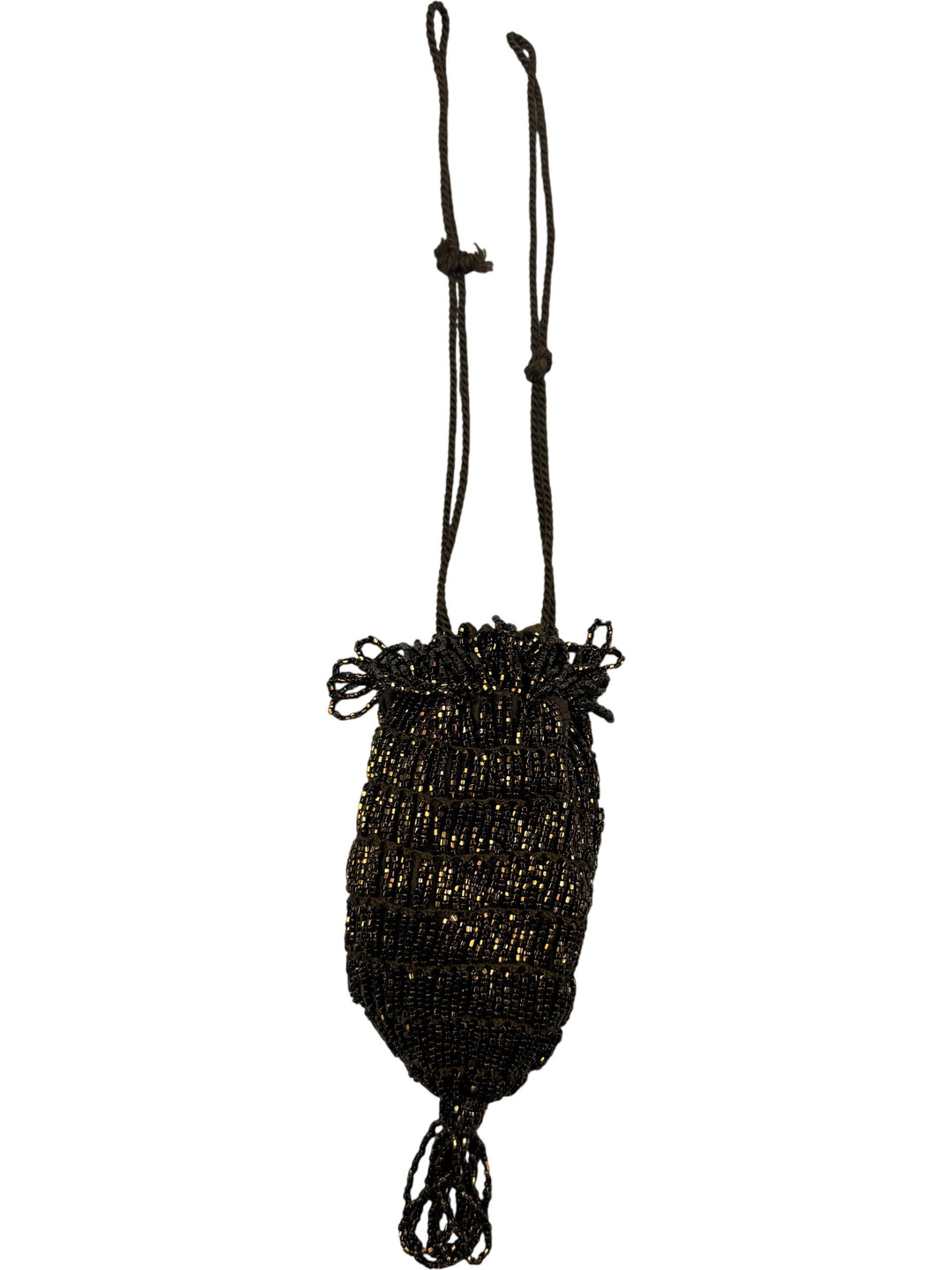 Victorian Beaded Drawstring Misers Purse - Think Vintage
