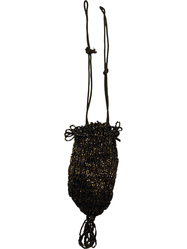 Victorian Beaded Drawstring Misers Purse - Think Vintage