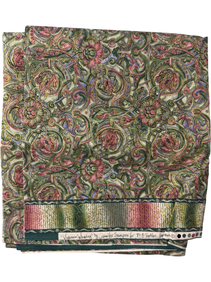 Victorian Wheeling Fabric by Jennifer Sampou - 3.8m - Think Vintage