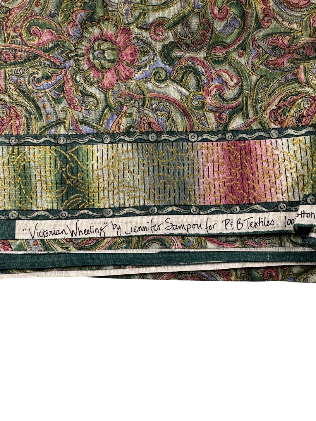 Victorian Wheeling Fabric by Jennifer Sampou - 3.8m - Think Vintage