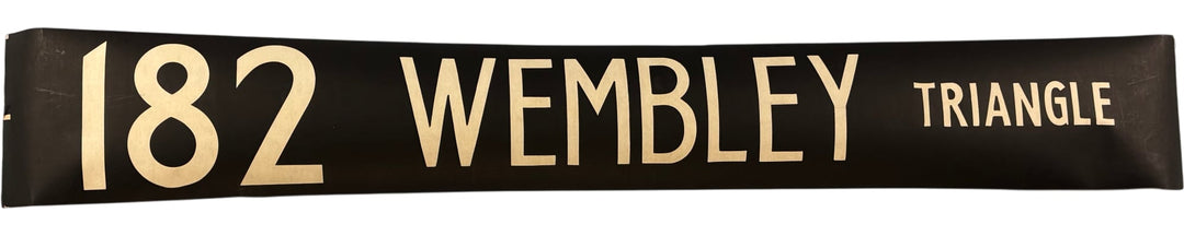 Vintage "182-Wembley Triangle" Bus Destination Roll 'Section' (L) - Think Vintage Online Ltd