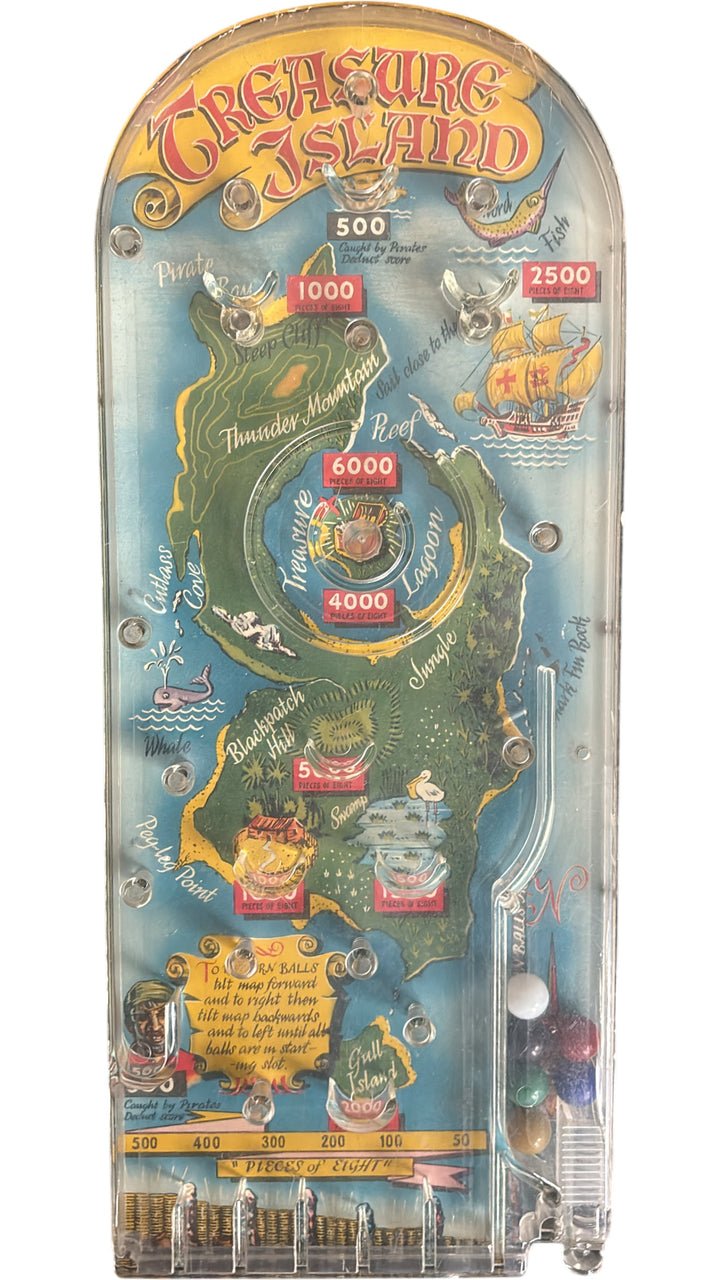 Vintage 1950's Treasure Island Pinball Game - Think Vintage